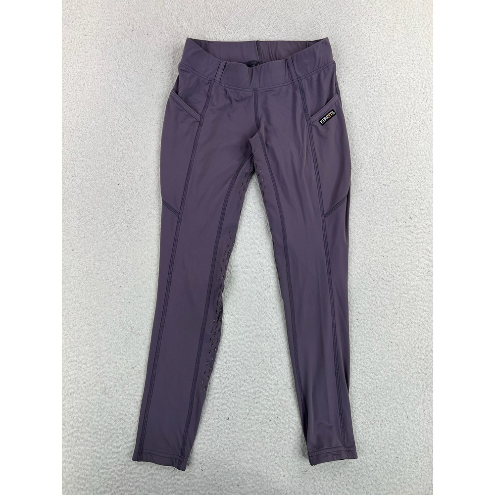 Kerrits Leggings Womens Small Purple Mid Rise Full Seat Silicone Riding Leggings